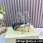 JIMMY CHOO  HEEL 8.5CM Saeda Green Satin Sandals with Crystal Embellishment 2024