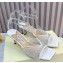 JIMMY CHOO  HEEL  6.5CM Saeda White crystal-embellished leather sandals 2024