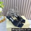 JIMMY CHOO  HEEL  6.5CM Saeda Black crystal-embellished leather sandals 2024