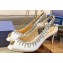 Aquazzura Heel 7.5cm Temptation Crystal Satin Sandals White 2024