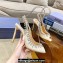 Aquazzura Heel 10cm Temptation Crystal Sandals Beige 2024