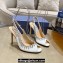 Aquazzura Heel 10cm Temptation Crystal Satin Sandals White 2024
