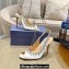 Aquazzura Heel 10cm Temptation Crystal Satin Sandals White 2024