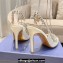 Aquazzura Heel 10cm Temptation Crystal Satin Sandals White 2024