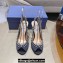 Aquazzura Heel 10cm Temptation Crystal Satin Sandals Black 2024
