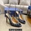 Aquazzura Heel 10cm Temptation Crystal Satin Sandals Black 2024