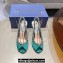 Aquazzura Heel 10cm Temptation Crystal Satin Sandals Green 2024