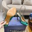 Aquazzura Heel 10cm Temptation Crystal Satin Sandals Green 2024
