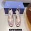 Aquazzura Heel 7.5cm Temptation Crystal PVC Sandals Pink 2024
