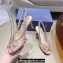 Aquazzura Heel 7.5cm Temptation Crystal PVC Sandals Pink 2024