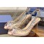 Aquazzura Heel 7.5cm Temptation Crystal PVC Sandals Pink 2024