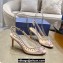 Aquazzura Heel 7.5cm Temptation Crystal PVC Sandals Pink 2024