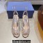 Aquazzura Heel 7.5cm Temptation Crystal PVC Sandals Gold 2024