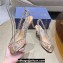 Aquazzura Heel 7.5cm Temptation Crystal PVC Sandals Gold 2024