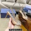 Aquazzura Heel 7.5cm Temptation Crystal PVC Sandals Gold 2024