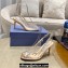 Aquazzura Heel 7.5cm Temptation Crystal PVC Sandals Gold 2024