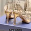 Aquazzura Heel 7.5cm Temptation Crystal PVC Sandals Gold 2024