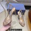 Aquazzura Heel 10cm Temptation Crystal PVC Sandals Gold 2024