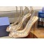 Aquazzura Heel 10cm Temptation Crystal PVC Sandals Gold 2024