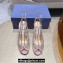 Aquazzura Heel 10cm Temptation Crystal PVC Sandals Pink 2024