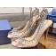 Aquazzura Heel 10cm Temptation Crystal PVC Sandals Pink 2024