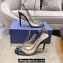 Aquazzura Heel 10cm Temptation Crystal PVC Sandals Black 2024