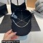 Chanel Dotted and Logo Print Baseball Cap/Hat Black 2024