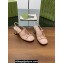 Gucci Heel 5.5cm Women's Horsebit pumps with crystals 795984 patent leather Nude Pink 2024