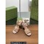 Gucci Heel 8cm Women's Horsebit GG Canvas and leather Sandals Nude Pink 2024