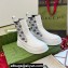 Gucci Heel 4.5cm Women/Men ankle boots with GG jersey White/Black 2024