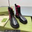 Gucci Heel 4.5cm Women/Men ankle boots with GG jersey Black/Fuchsia 2024