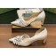 Gucci Heel 6.5cm Women's pumps with Multi buckles leather White 2024