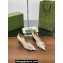 Gucci Heel 6.5cm Women's pumps with Multi buckles leather White 2024