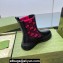 Gucci Heel 4.5cm Women/Men ankle boots with GG jersey Black/Fuchsia 2024