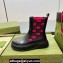 Gucci Heel 4.5cm Women/Men ankle boots with GG jersey Black/Fuchsia 2024