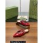 Gucci Women's strappy ballet flats with Multi buckles 796015 leather Red 2024