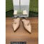 Gucci Women's strappy ballet flats with Multi buckles 796015 leather Beige 2024