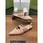 Gucci Women's strappy ballet flats with Multi buckles 796015 leather Beige 2024