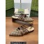 Gucci Women's strappy ballet flats with Multi buckles 796015 GG Canvas Beige 2024