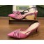 Gucci Heel 6.5cm Women's Slingback pumps with Multi buckles 796016 leather Pink 2024