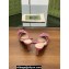 Gucci Heel 6.5cm Women's Slingback pumps with Multi buckles 796016 leather Pink 2024