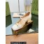 Gucci Heel 5.5cm Women's Horsebit pumps with Strap patent leather White 2024