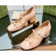 Gucci Heel 5.5cm Women's Horsebit pumps with Strap patent leather Nude Pink 2024
