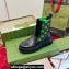 Gucci Heel 4.5cm Women/Men ankle boots with GG jersey Black/Green 2024