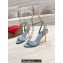 Christian Louboutin Heel 8.5cm Ginko Girl 85 leather and gold-tone Sandals in Leather Sky Blue 2024