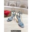 Christian Louboutin Heel 8.5cm Ginko Girl 85 leather and gold-tone Sandals in Leather Sky Blue 2024