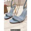 Christian Louboutin Heel 8.5cm Ginko Girl 85 leather and gold-tone Sandals in Leather Sky Blue 2024