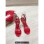 Christian Louboutin Heel 8.5cm Ginko Girl 85 leather and gold-tone Sandals in Patent Leather Red 2024