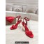 Christian Louboutin Heel 8.5cm Ginko Girl 85 leather and gold-tone Sandals in Patent Leather Red 2024