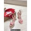Christian Louboutin Heel 8.5cm Ginko Girl 85 leather and gold-tone Sandals in Patent Leather Pink 2024